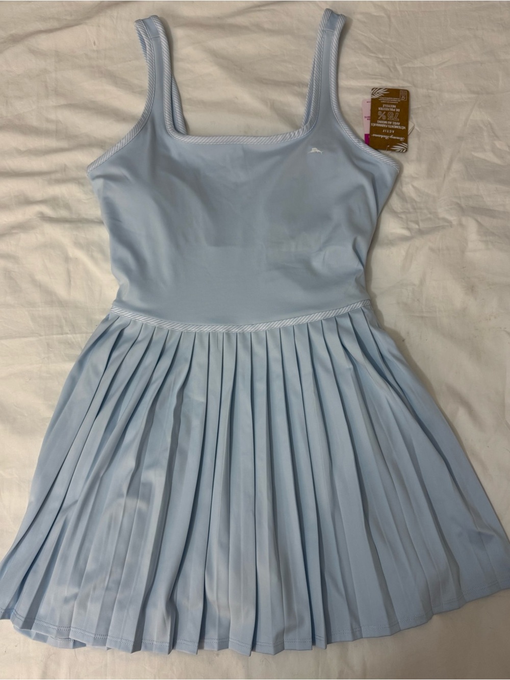 NWT Tommy Bahama Raquet Paddle Blue Tennis Women Dress Size L, XL